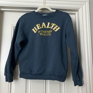 health is the new wealth crewneck - small